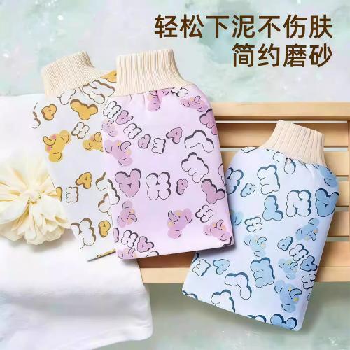 强力搓澡巾耐用简约清洗沐浴手套双层不痛擦洗搓泥去角质方便清洁